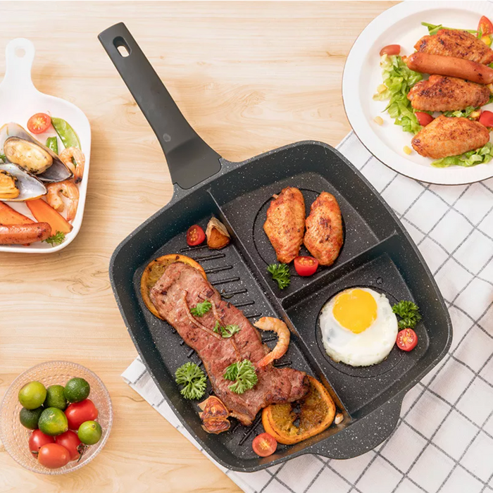 3-section Non-stick Grill Pan